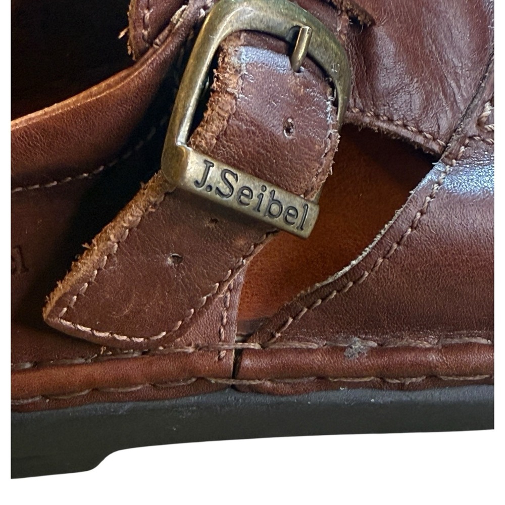 Josef‎ Seibel Men's Brown Leather Buckle Fishermans Sandals Size 11.5 M - Picture 7 of 14
